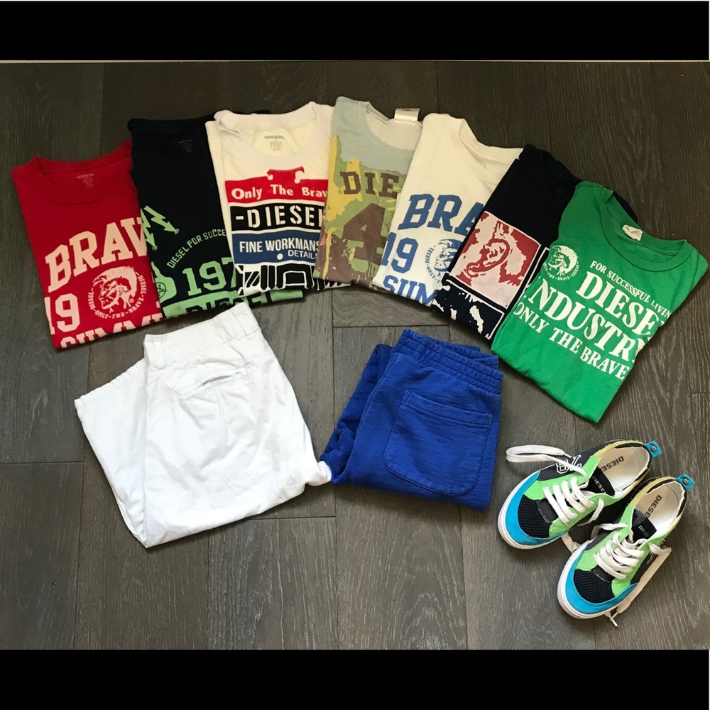 DIESEL boys. Lot of 11 items. Sizes: 12/14